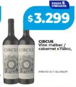 Supermayorista Vital Circus vino malbec / cabernet oferta