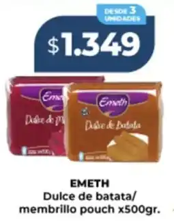 Supermayorista Vital Emeth dulce de batata/ membrillo pouch oferta