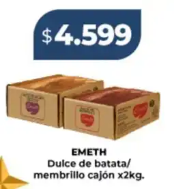 Supermayorista Vital Emeth dulce de batata/ membrillo cajón oferta
