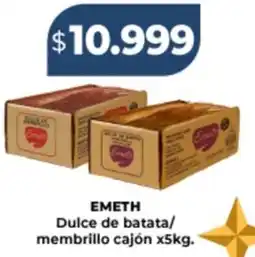 Supermayorista Vital Emeth dulce de batata/ membrillo cajón oferta