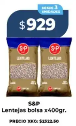 Supermayorista Vital S&P lentejas bolsa oferta