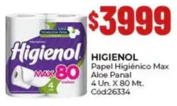 Diarco Higienol papel higiénico max aloe panal oferta