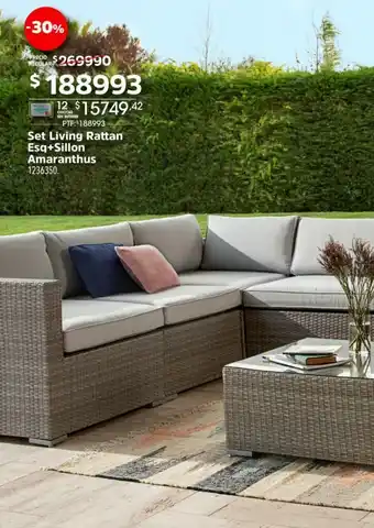Easy Set Living Rattan Esq + Sillon Amaranthus oferta