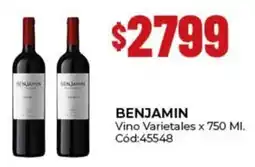 Diarco Benjamin vino varietales oferta