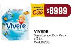 Diarco Vivere suavizante doy pack oferta
