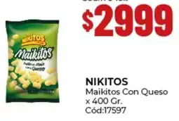 Diarco Nikitos maikitos con queso oferta