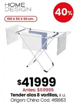 Coto Home design tender alas 8 varillas oferta