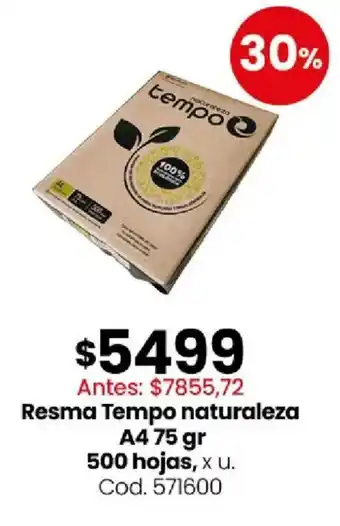 Resma tempo naturaleza A4