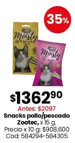 Coto Zootec snacks pollo/pescado oferta