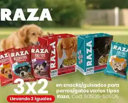 Coto Raza en snacks/guisados para perros/gatos varios tipos llevando 3 iguales oferta