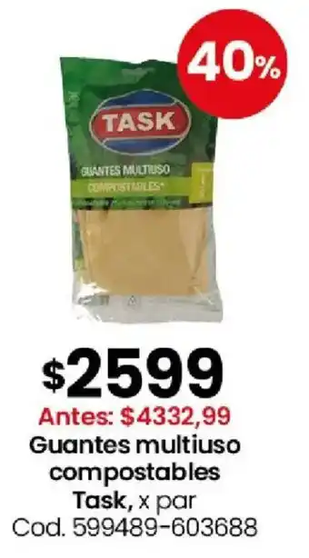 Task guantes multiuso compostables