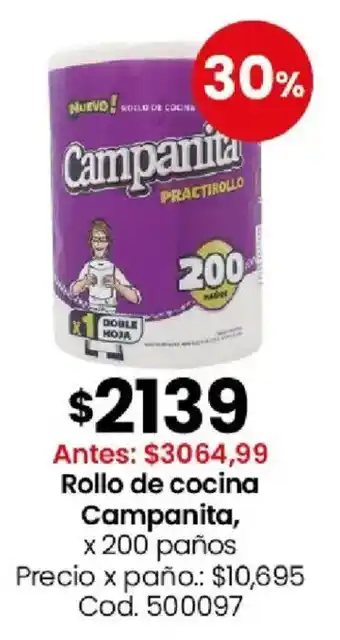 Campanita rollo de cocina