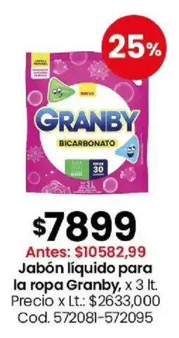 Coto Granby jabón líquido para la ropa oferta