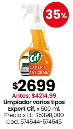 Coto Cif limpiador varios tipos expert oferta