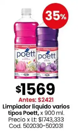 Coto Poett limpiador líquido varios tipos oferta