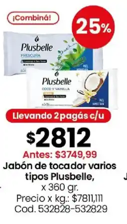 Coto Plusbelle jabón de tocador varios tipos oferta