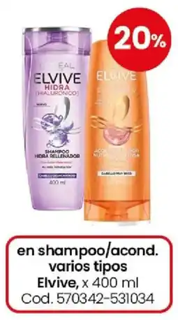 Coto Elvive en shampoo/acond. varios tipos oferta