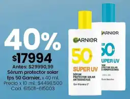 Coto Garnier sérum protector solar fps 50 oferta