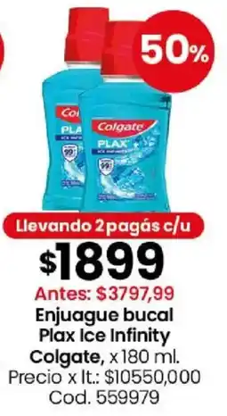 Coto Colgate enjuague bucal plax ice infinity oferta