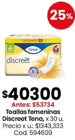 Coto Tena toallas femeninas discreet oferta