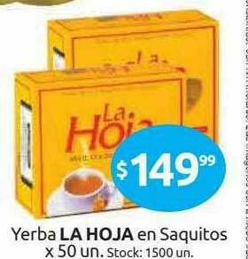 Cordiez Yerba La Hoja En Saquitos oferta