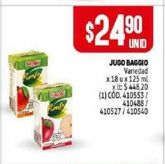 Makro Jugo Baggio 125ml oferta