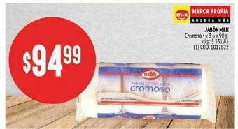 Makro Jabón M&k Cremoso oferta