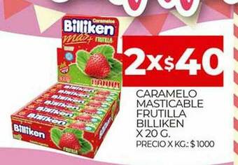 Supermercados DIA Caramelo Masticable Frutilla Billiken oferta