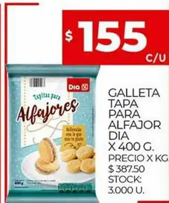 Supermercados DIA Galleta Tapa Para Alfajor Dia oferta