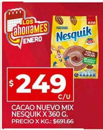 Supermercados DIA Cacao Nuevo Mix Nesquik oferta