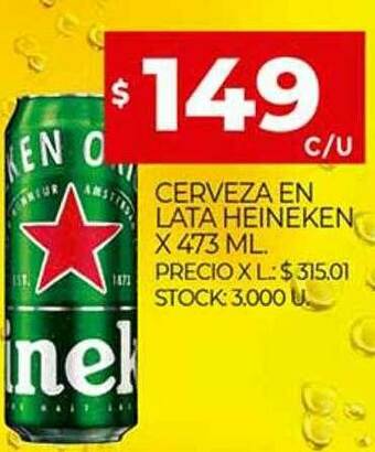 Supermercados DIA Cerveza En Lata Heineken oferta