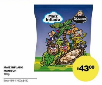 Atomo Conviene Maiz Inflado Manisur 100g oferta