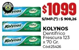 Diarco Kolynos dentifrico frescura 123 oferta