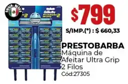 Diarco Prestobarba gillette máquina de afeitar ultra grip 2 filos oferta