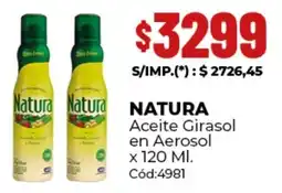 Diarco Natura aceite girasol en aerosol oferta