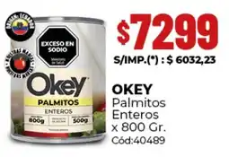 Diarco Okey palmitos enteros oferta