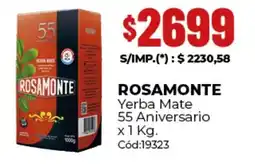 Diarco Rosamonte yerba mate 55 aniversario oferta