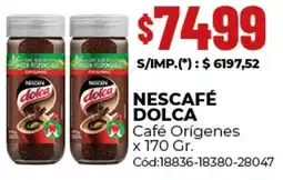 Diarco Nescafé dolca café orígenes oferta