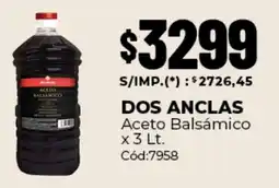 Diarco Dos anclas aceto balsámico oferta