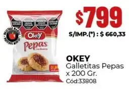 Diarco Okey galletitas pepas oferta