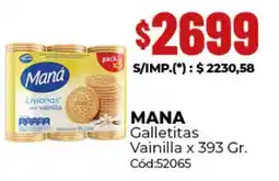Diarco Mana galletitas vainilla oferta