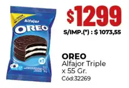 Diarco Oreo alfajor triple oferta