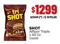 Diarco Shot alfajor triple oferta