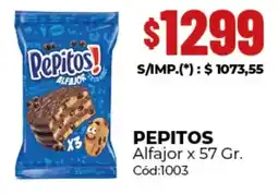 Diarco Pepitos alfajor oferta
