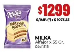 Diarco Milka alfajor oferta