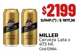 Diarco Miller cerveza lata oferta