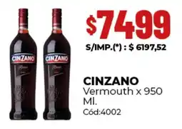 Diarco Cinzano vermouth oferta