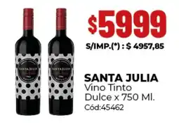 Diarco Santa julia vino tinto dulce oferta