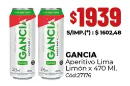 Diarco Gancia aperitivo lima limón oferta