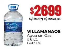 Diarco Villamanaos agua sin gas oferta
